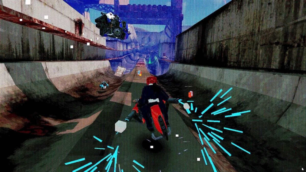 Le nouveau jeu des créateurs de Rain World propose des motos volantes et de l'ultraviolence