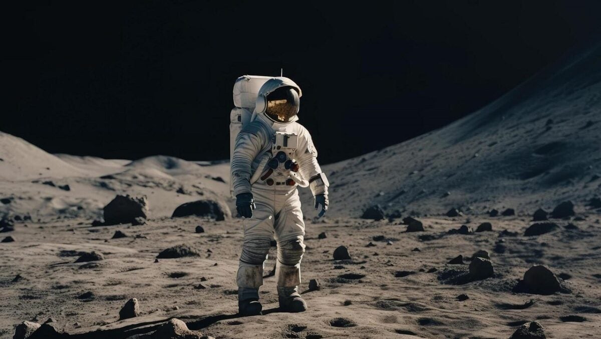 Astronauta en la Luna