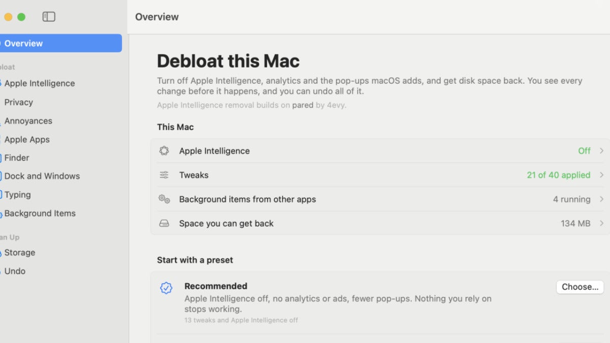 RemoveMacAI est désormais disponible sur Mac : il désactive Apple Intelligence et libère jusqu’à 13 Go