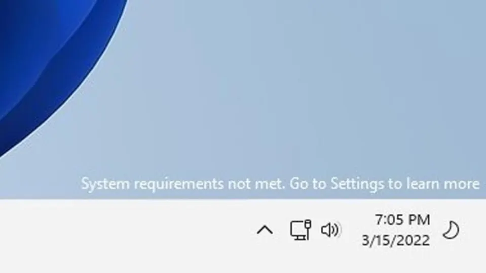 Windows 11 añade una marca de agua para los PCs no compatibles