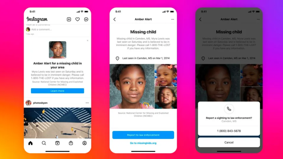 Alertas AMBER: un nuevo añadido para Instagram que ayudará a encontrar niños perdidos