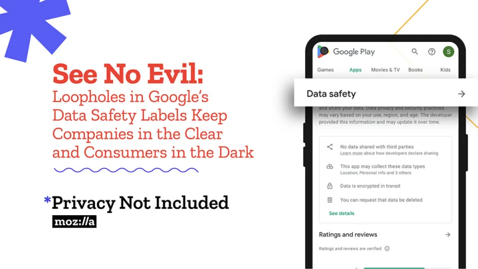 ¿Qué ocurre con nuestros datos? Mozilla pone en duda la fiabilidad de las etiquetas de seguridad de las apps en Google Play Store