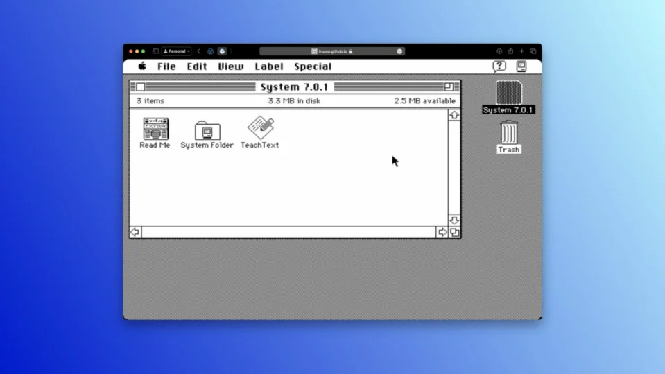 System 7, el antecesor de macOS, aterriza en el navegador: aquí podemos jugar con el Mac de los 90