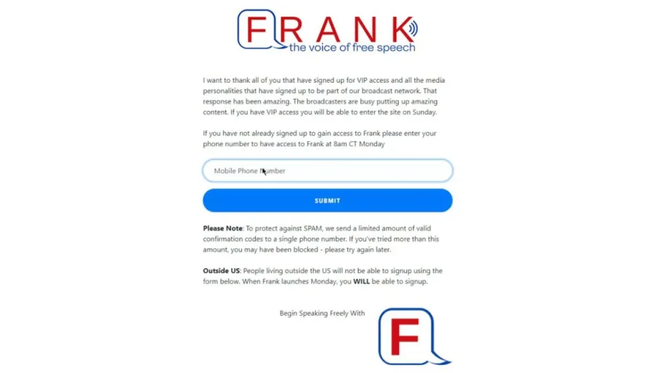 What is Frank Speech and how to create an account