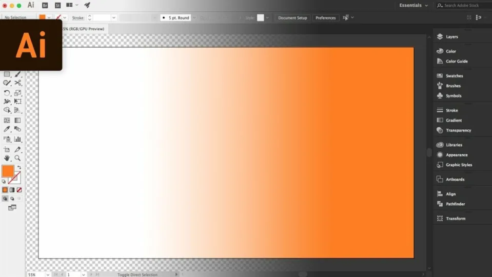How to change the background in Illustrator