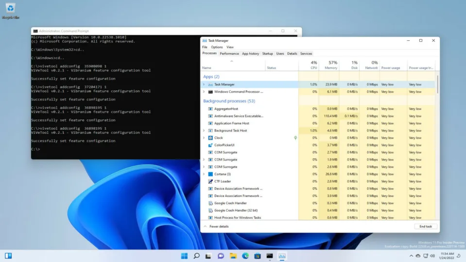 How to enable and disable the new Task Manager in Windows 11 build 22538