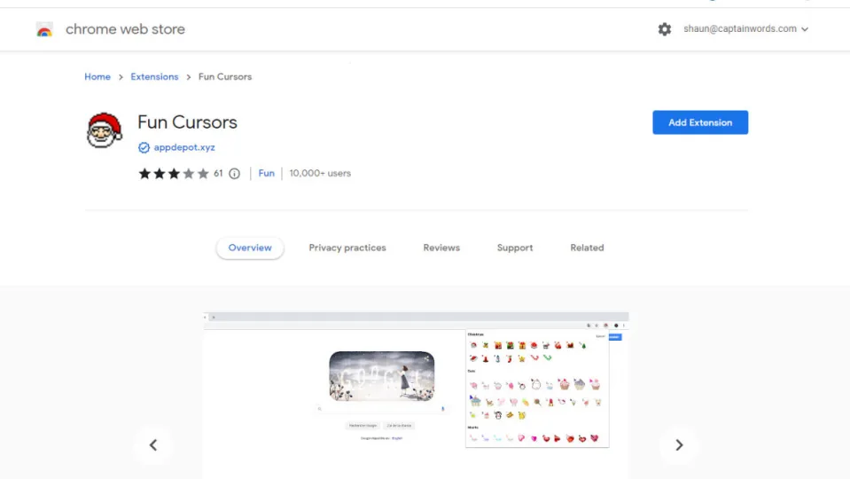 Enjoy browsing with Fun Cursors Chrome extension in 3 steps