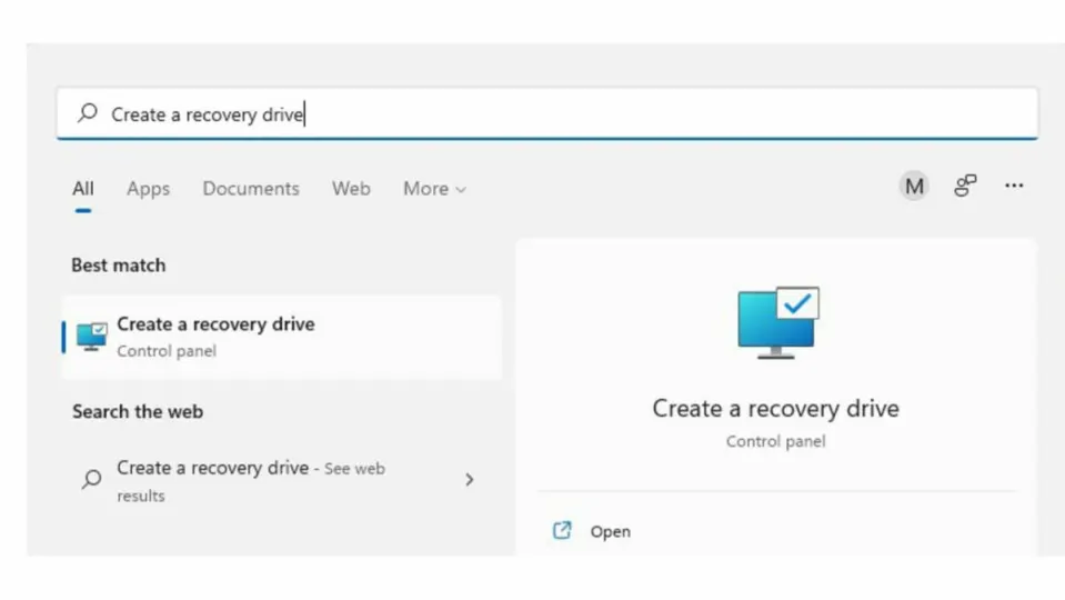 How to create a Windows 11 recovery drive