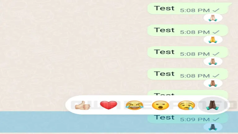 WhatsApp incorpora tonos de piel a las reacciones en los mensajes