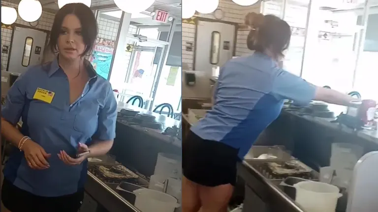 ¿Qué demonios hace Lana del Rey trabajando de camarera en un restaurante de comida rápida?