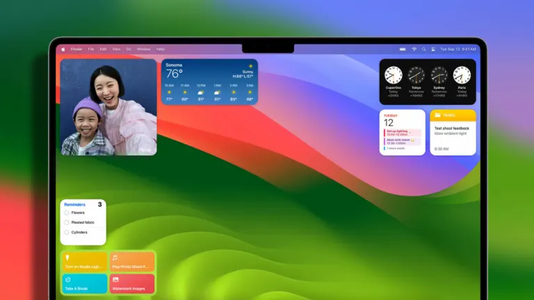 Cómo usar los widgets interactivos de macOS Sonoma en el escritorio del Mac