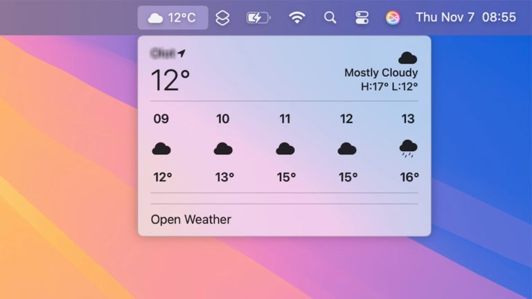Cómo ver el tiempo en la barra de menús de nuestro Mac