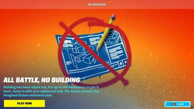 Fortnite’s new game mode makes no building permanent