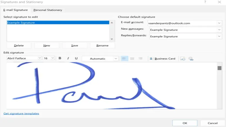 How to create your own signature in Microsoft Outlook