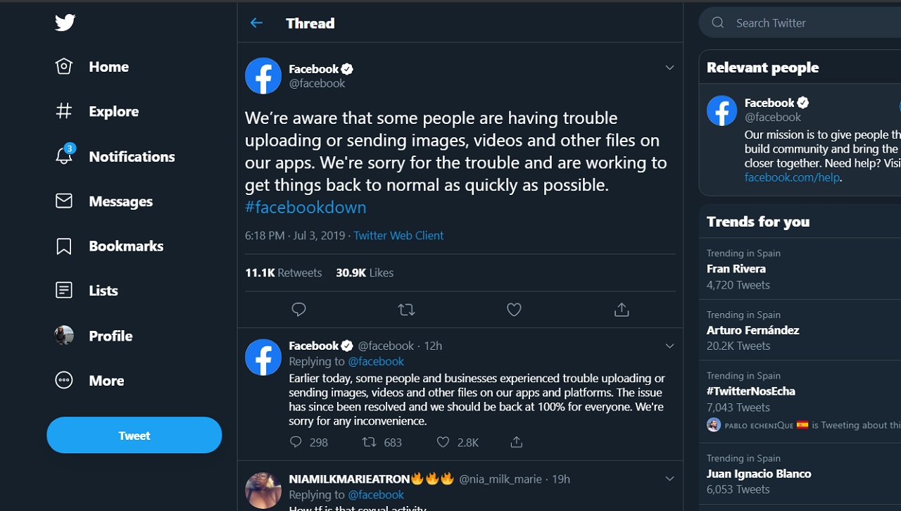 WhatsApp se cae de nuevo …