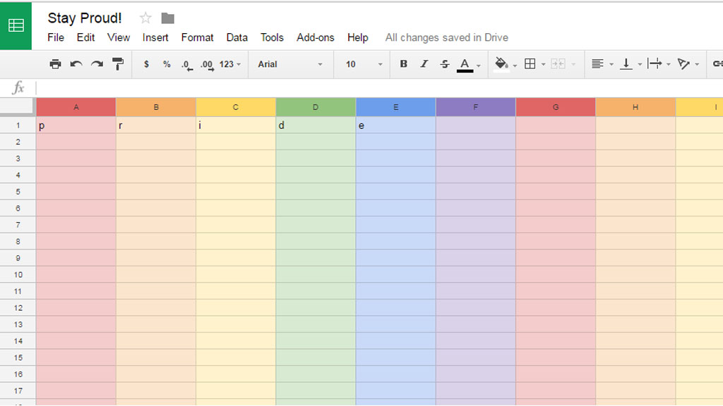 Google Sheets is Proud to…