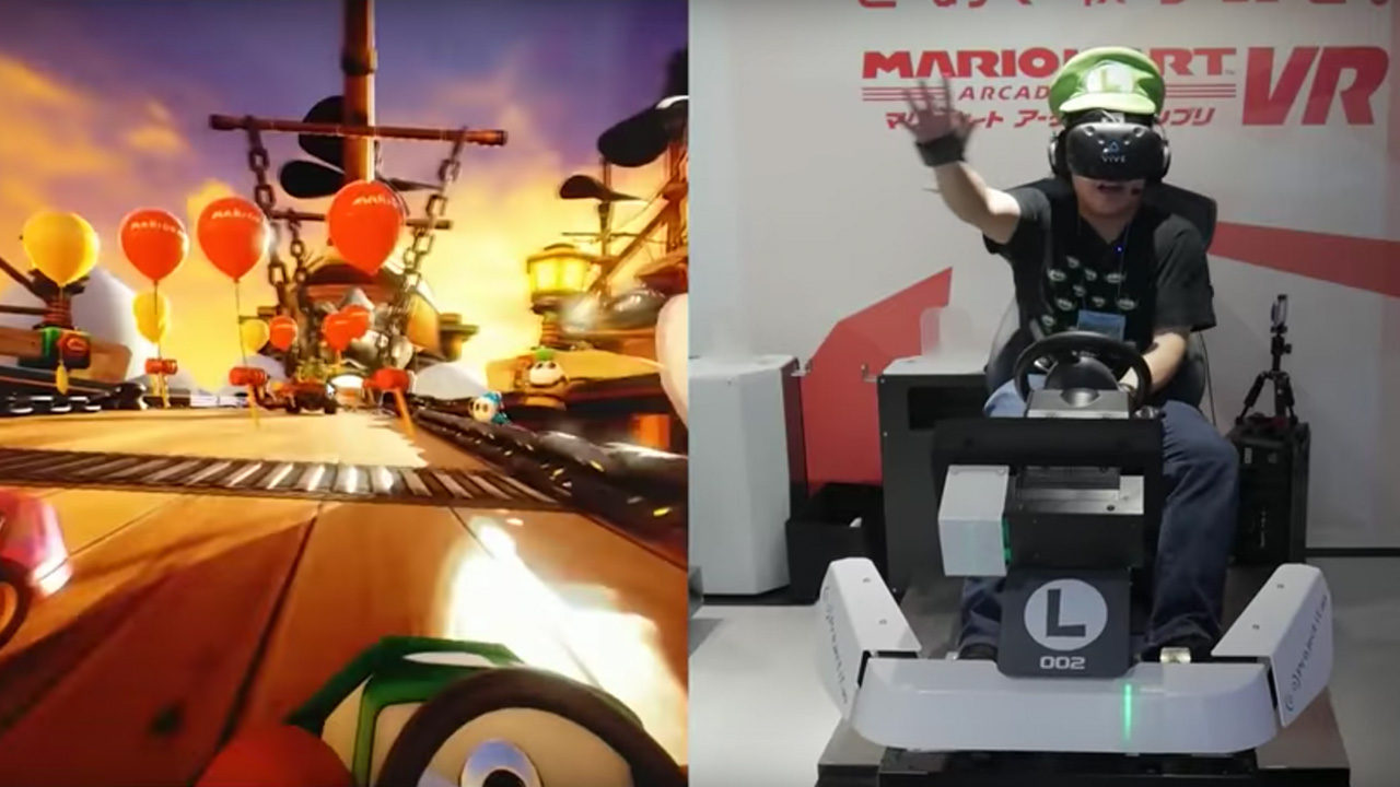 Image of article: Watch: Mario Kart VR look…