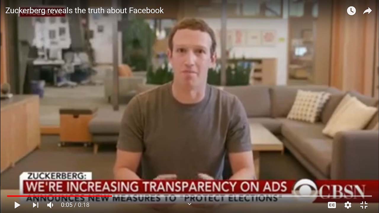Deepfake Zuckerberg video…
