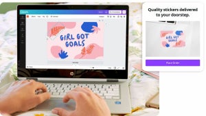 Making stickers on Canva …