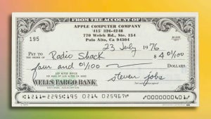 This rare check signed by…