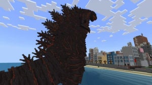 Image of article: Godzilla in Minecraft is …