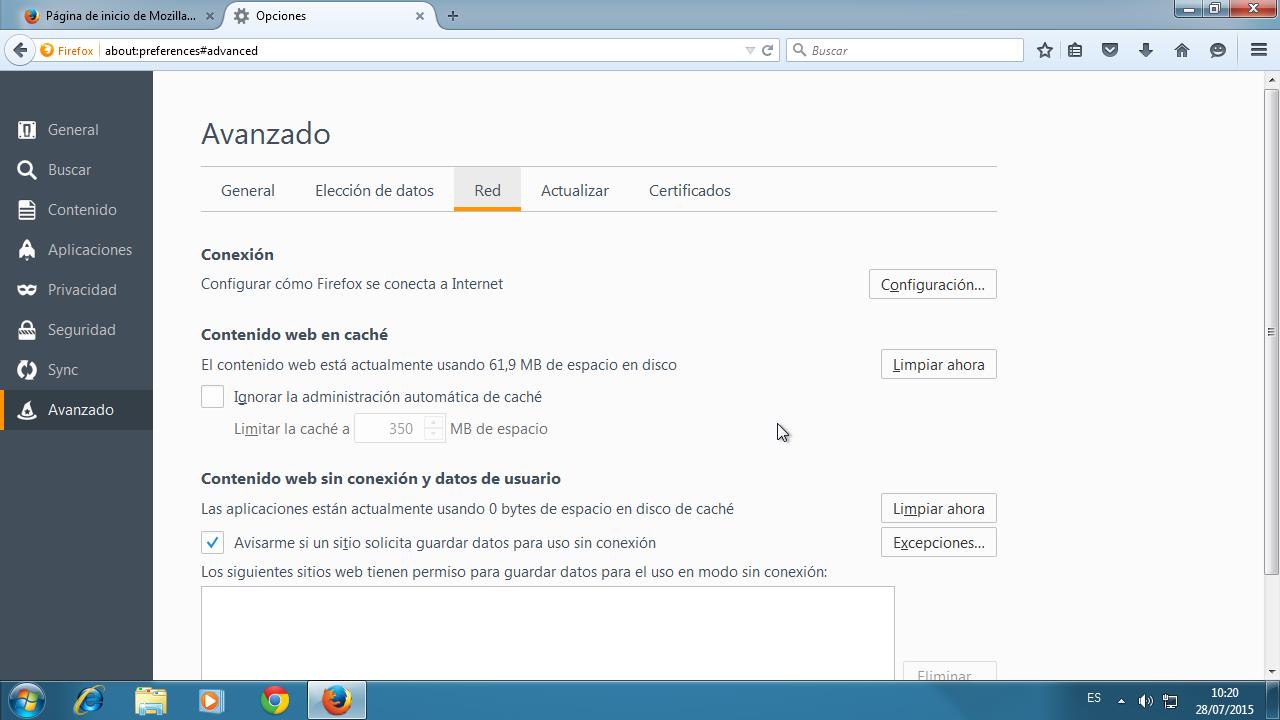 Cómo limpiar la caché en Firefox
