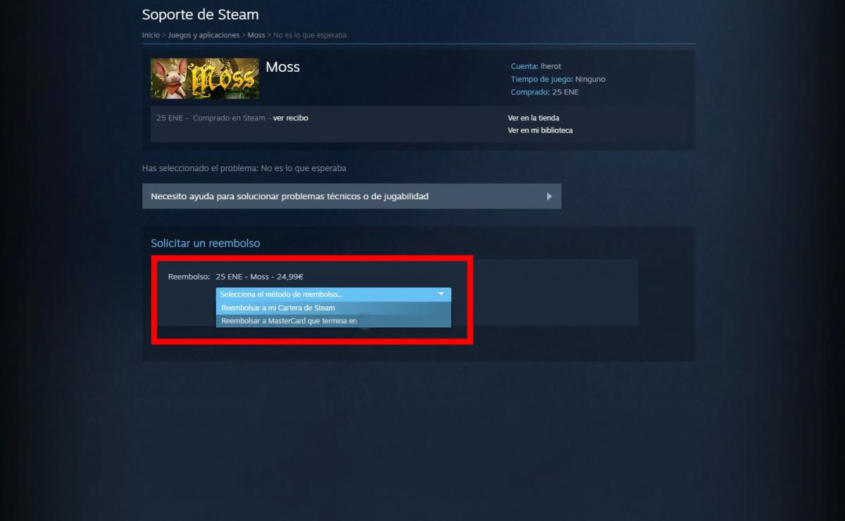 Cómo devolver un juego en Steam en 4 pasos