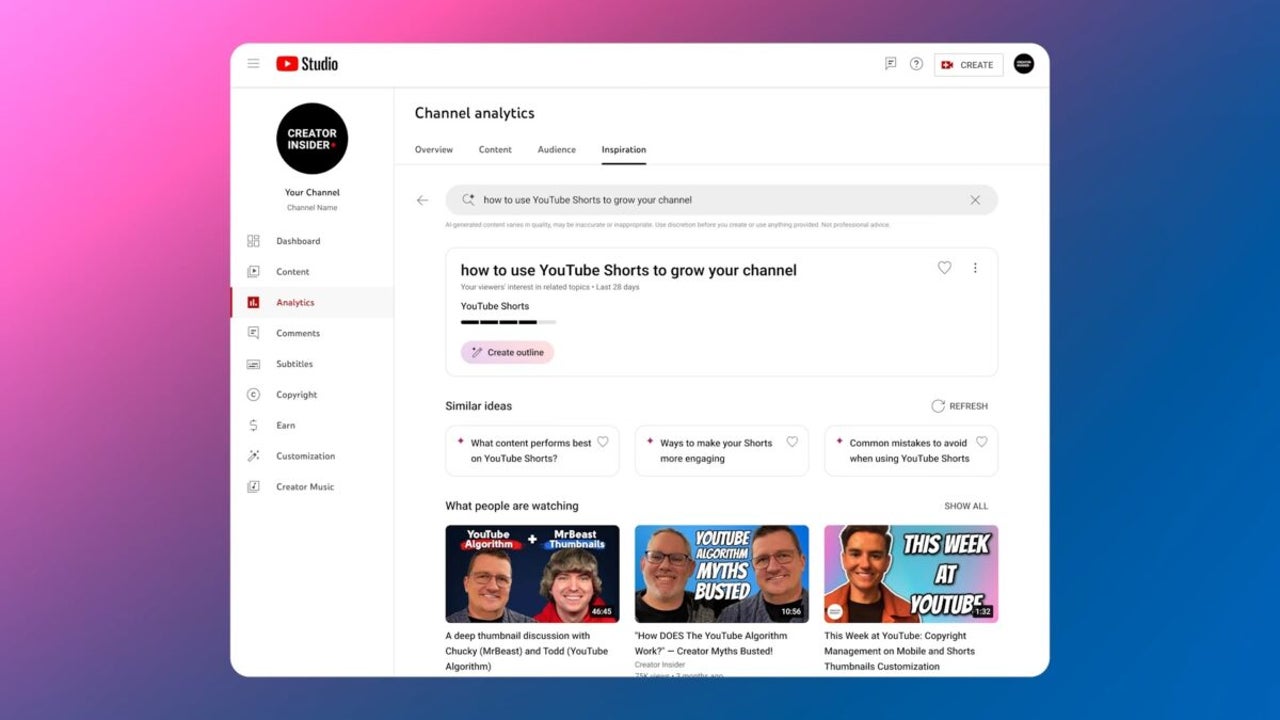 YouTube lanza nuevas herramientas IA para los creadores de contenido