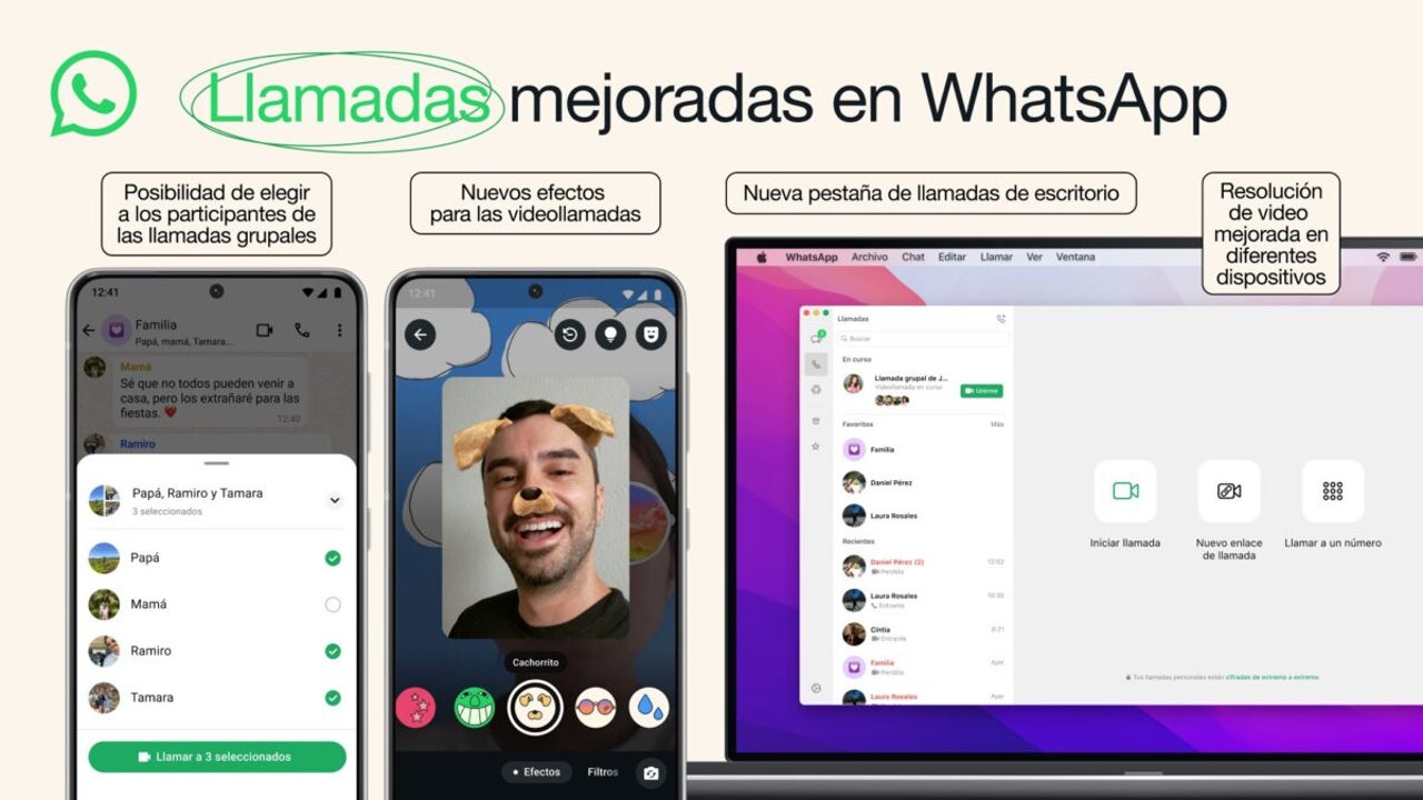 Justo a tiempo para Navidad: WhatsApp introduce nuevas funciones y mejoras en llamadas y videollamadas