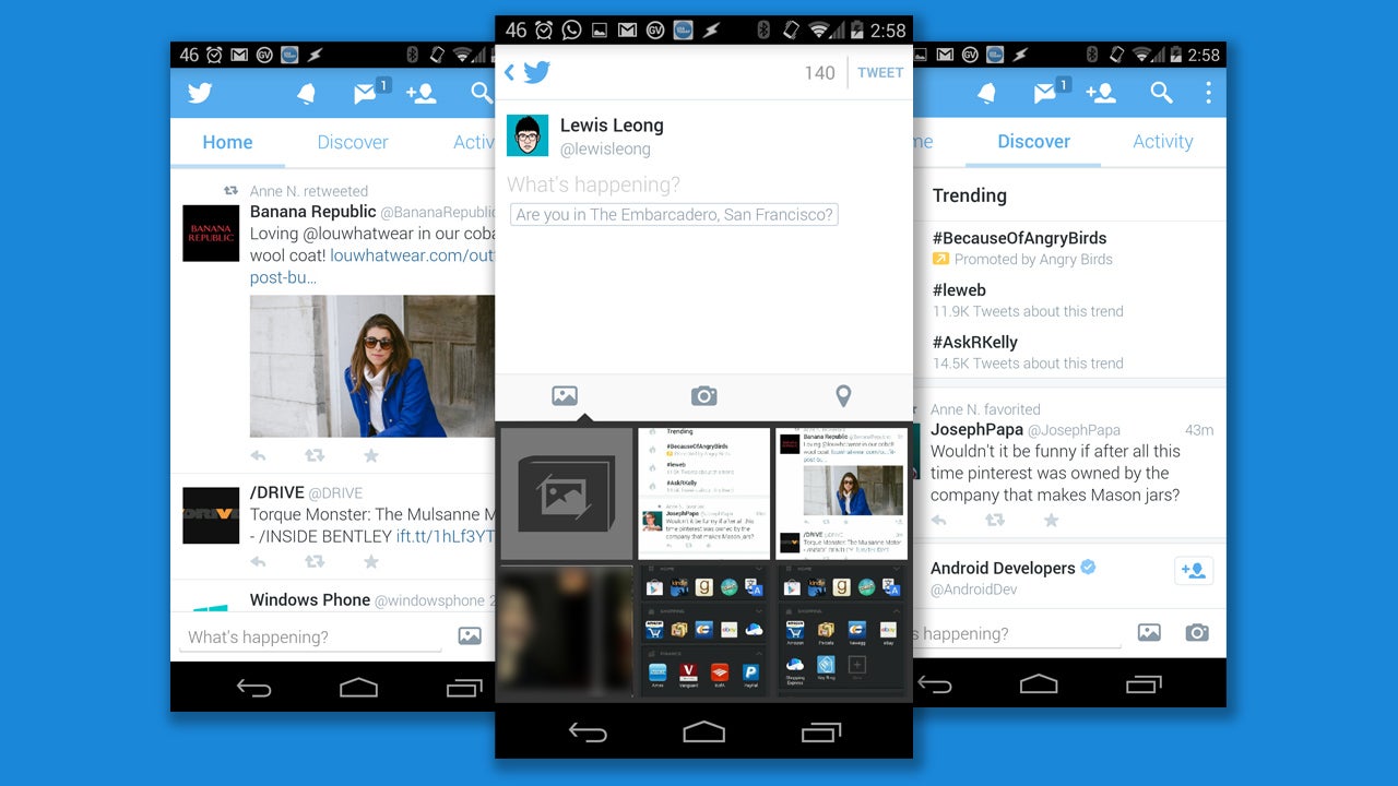 Twitter mobile apps redesigned, now supports DM photos