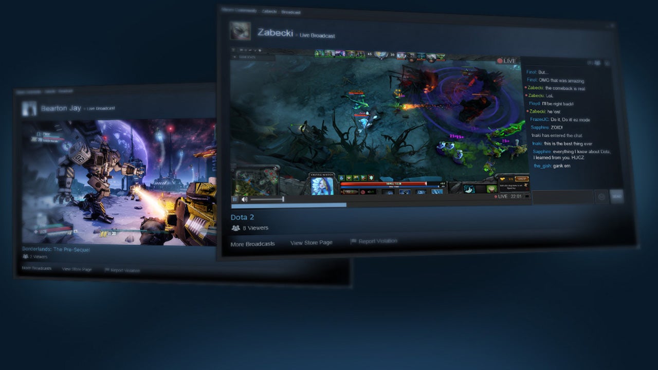 Steam live streaming takes on Twitch - Softonic