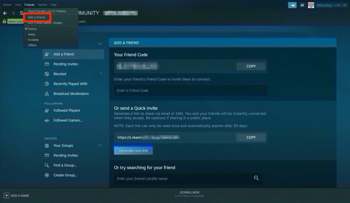 How to avoid getting random invites on Steam