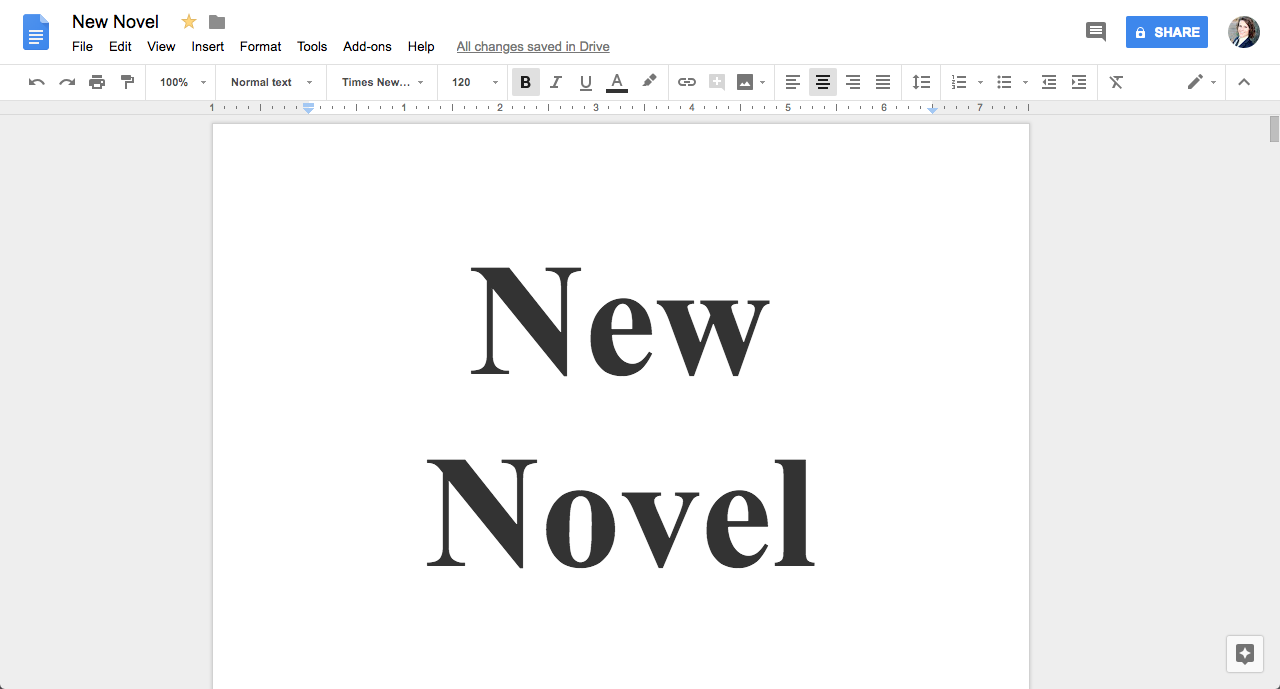 Tips and tricks for writing a novel in Google Docs