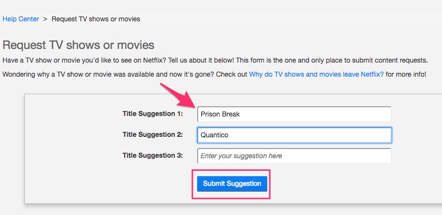 How to ask for a movie or TV show to be added to Netflix