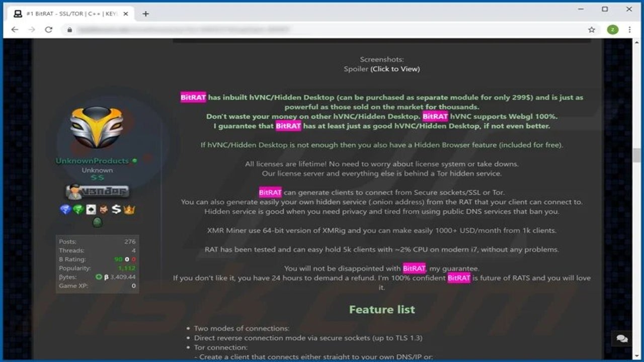 BitRAT trojan malware spreads via pirated Windows 10 downloads