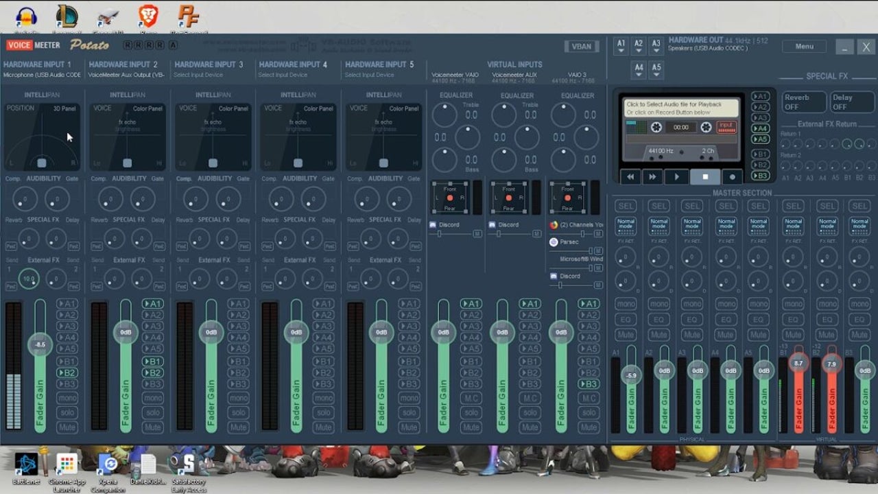 How to mix multi-channel input device and down to mono