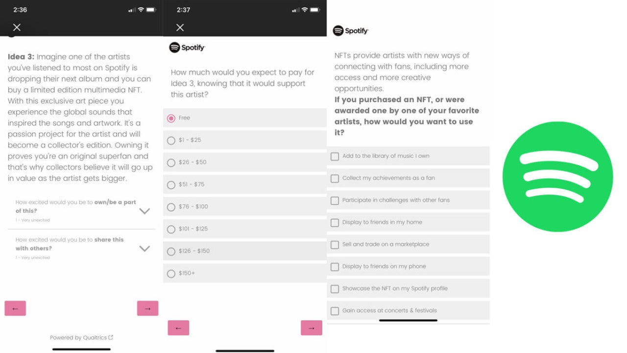 You might start seeing NFTs on Spotify