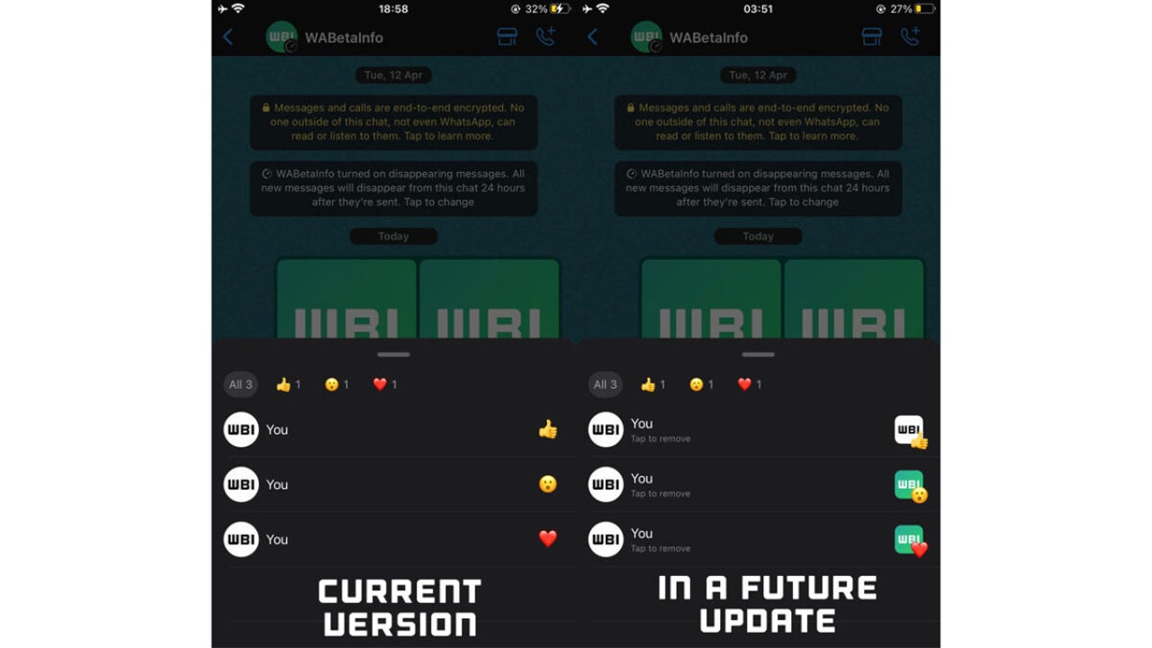 WhatsApp is further developing its message reactions feature