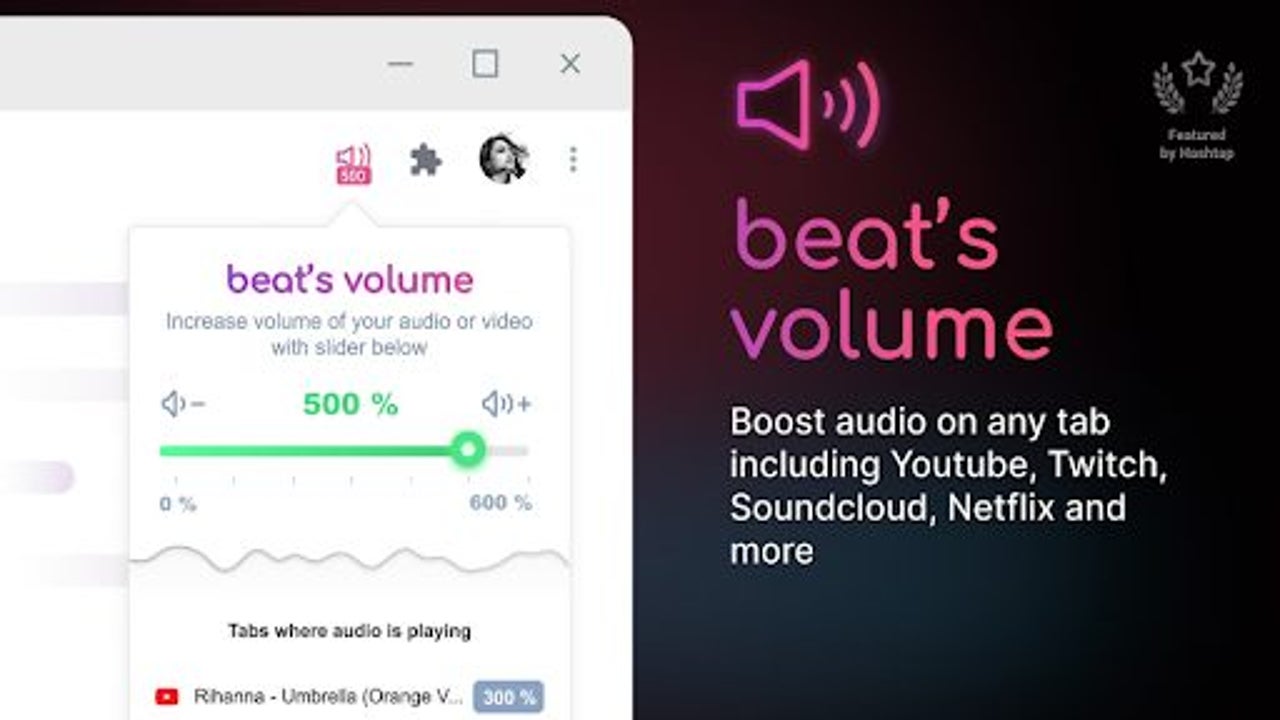 Enhance the sound with Volume Booster Chrome extension in 4 steps