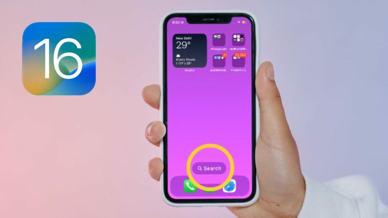 How to disable the Search button on Home Screen in iOS 16?