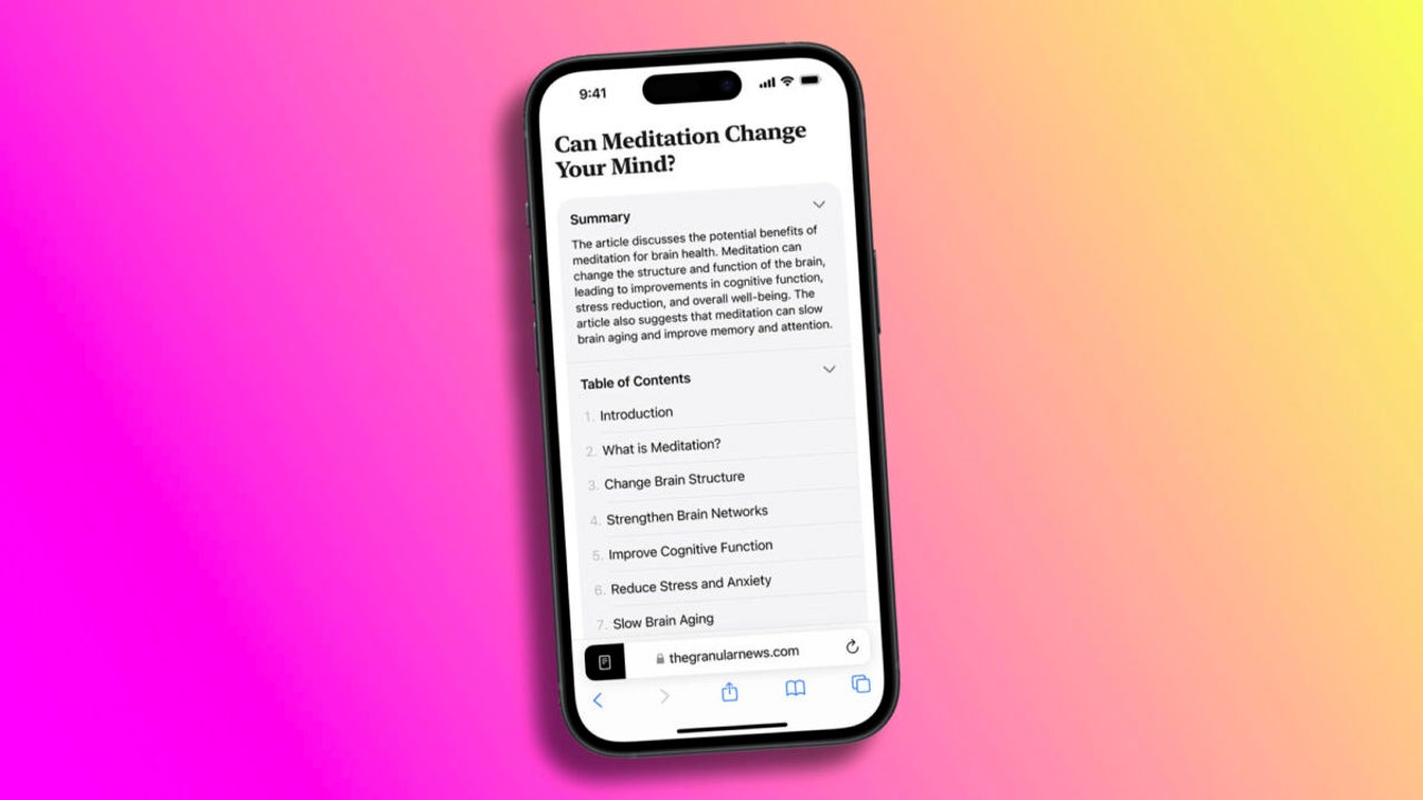 In iOS 18, Safari resumes any webpage: this is how the tool works that can change how we read on the internet