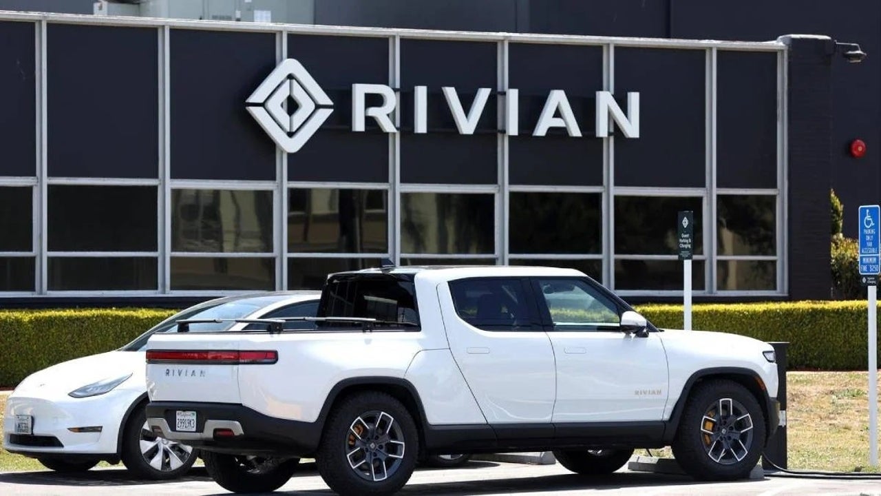 Rivian's shares plummet nearly 10% despite its first profits