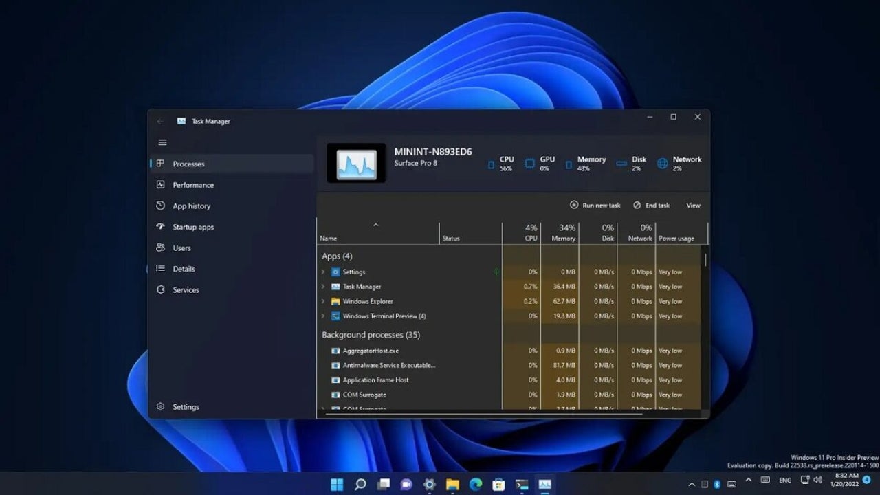 Microsoft would have finally fixed the Task Manager in W11