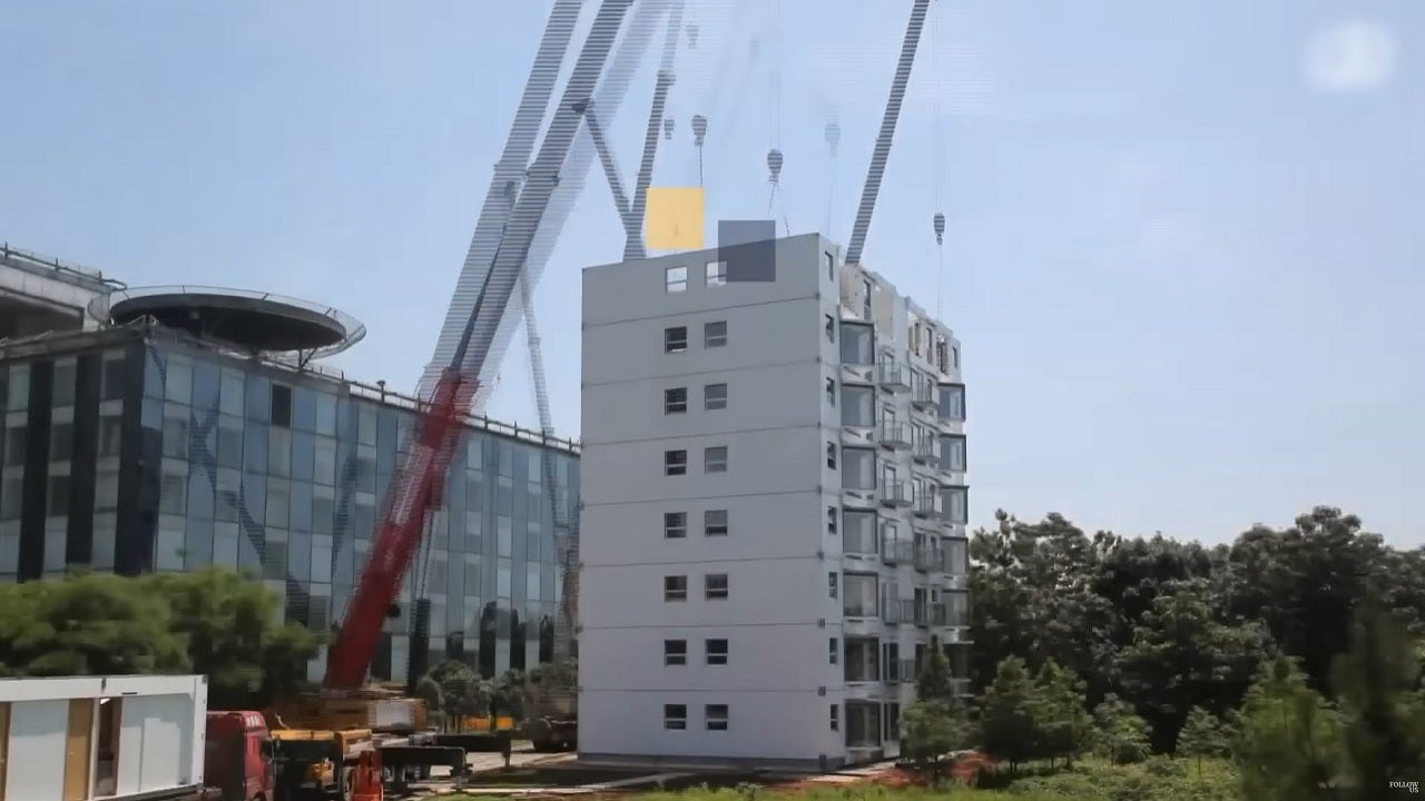China could solve the housing crisis: it built a 10-story building in just 24 hours