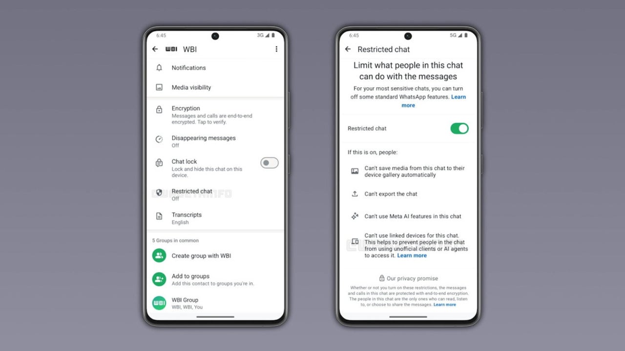 WhatsApp beta reveals Restricted Chat: sensitive chats stay on your main phone
