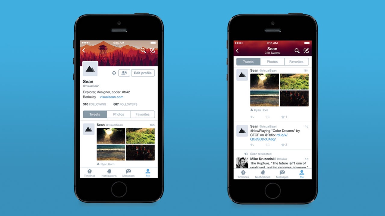 Twitter se met à l’heure d’iOS 8 et relooke les pages de profil