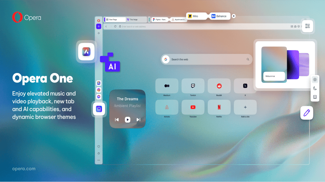 Opera One R3 améliore la gestion des onglets et l’IA intégrée