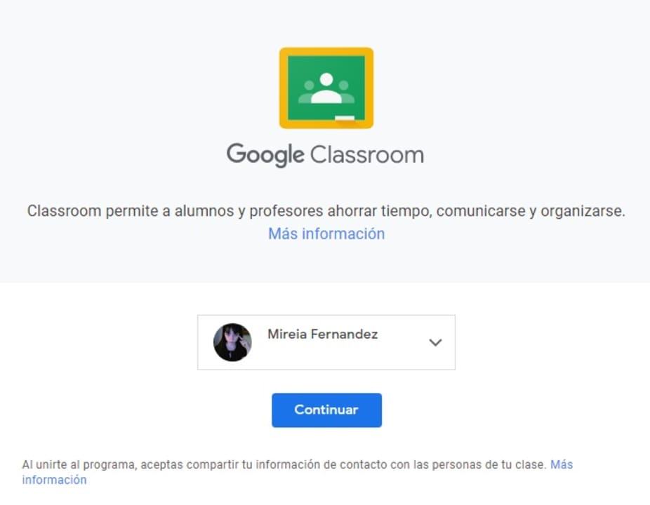 Entrar en Google Classroom