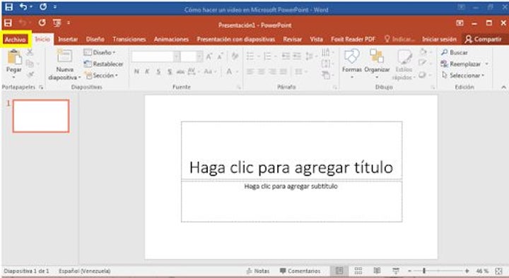 Cómo hacer un video en Microsoft PowerPoint