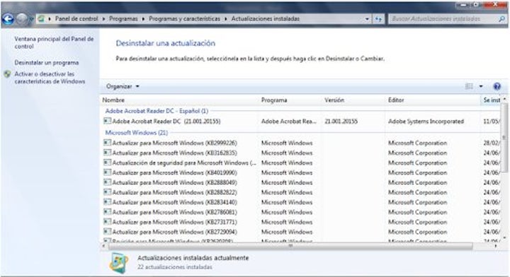 Error general en la aplicación de correo